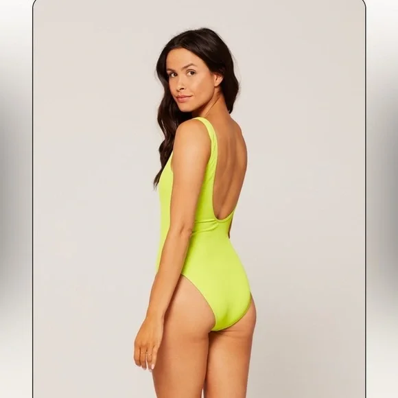 L*Space float on ribbed henley one piece swimsuit